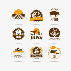 农作物标签农场图标LOGO高清图片