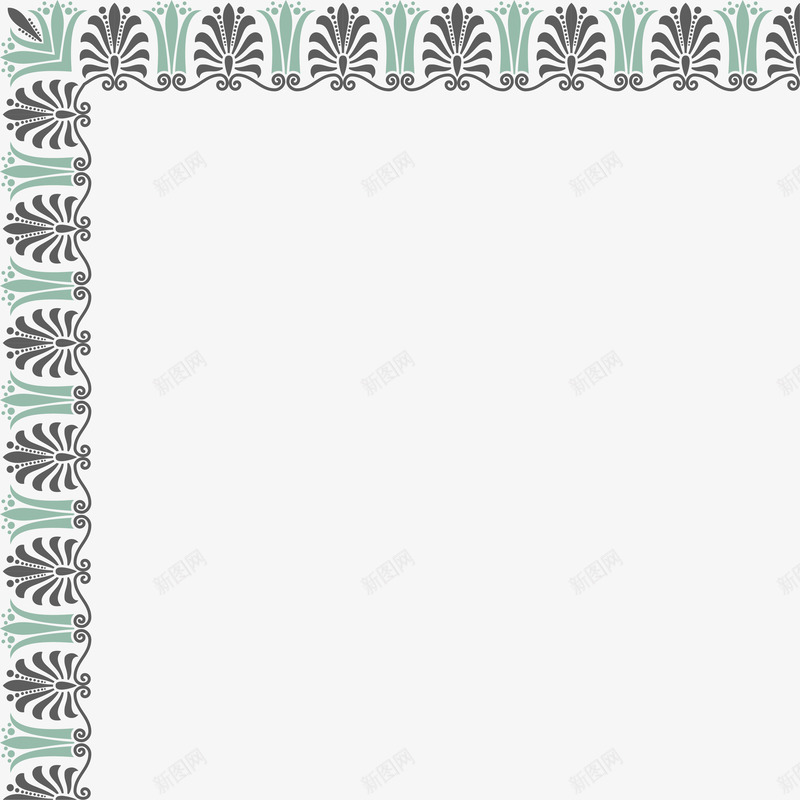 黑色简约植物花朵边框png免抠素材_新图网 https://ixintu.com 免抠PNG 框架 植物 简约 花朵 边框 边框纹理 黑色