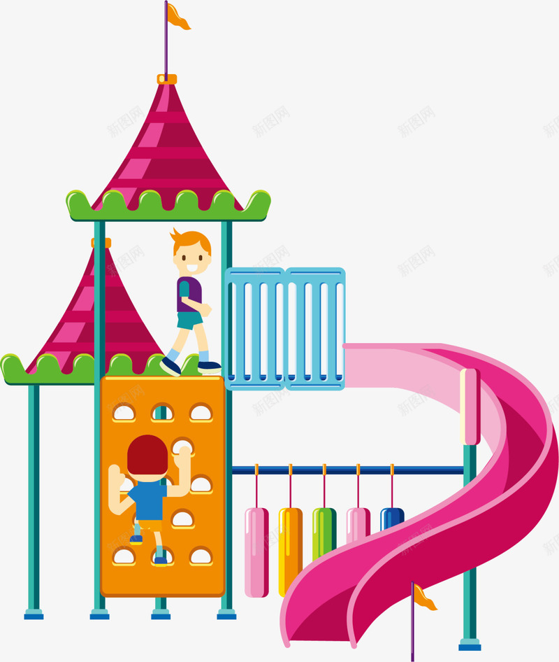 紫色立体滑滑梯孩子png免抠素材_新图网 https://ixintu.com 6月1号 儿童节 六一节 游戏小孩 滑滑梯 玩滑滑梯 玩耍 童趣