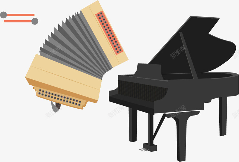 钢琴手拉琴乐器png免抠素材_新图网 https://ixintu.com png 乐器 乐器矢量 矢量素材 素材 钢琴