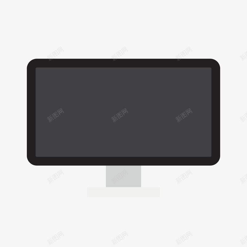 灰色电脑显示png免抠素材_新图网 https://ixintu.com 商务 圆角 屏幕 底座 显示 灰色 电脑 科技