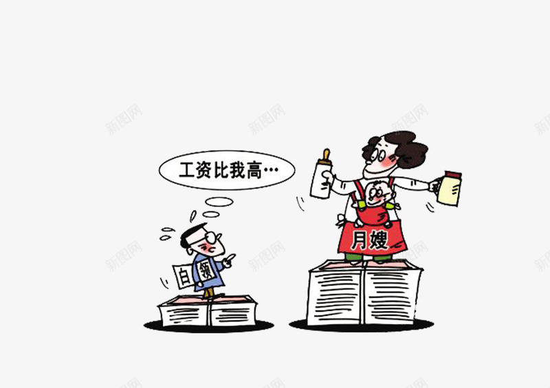 职业工资对比png免抠素材_新图网 https://ixintu.com 创意 工资对比 新颖 素材 职务