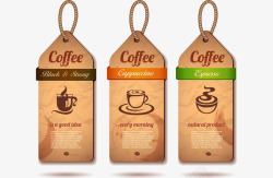 纸质咖啡杯咖啡纸吊牌高清图片