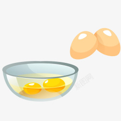 鸡蛋制作卡通烹饪鸡蛋矢量图高清图片