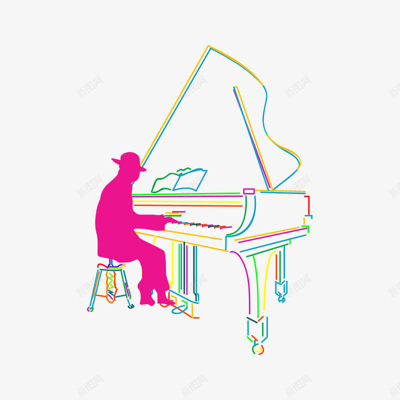 乐器音乐png免抠素材_新图网 https://ixintu.com 乐器 人物 动感 声音 时尚 潮流 艺术 钢琴 音乐