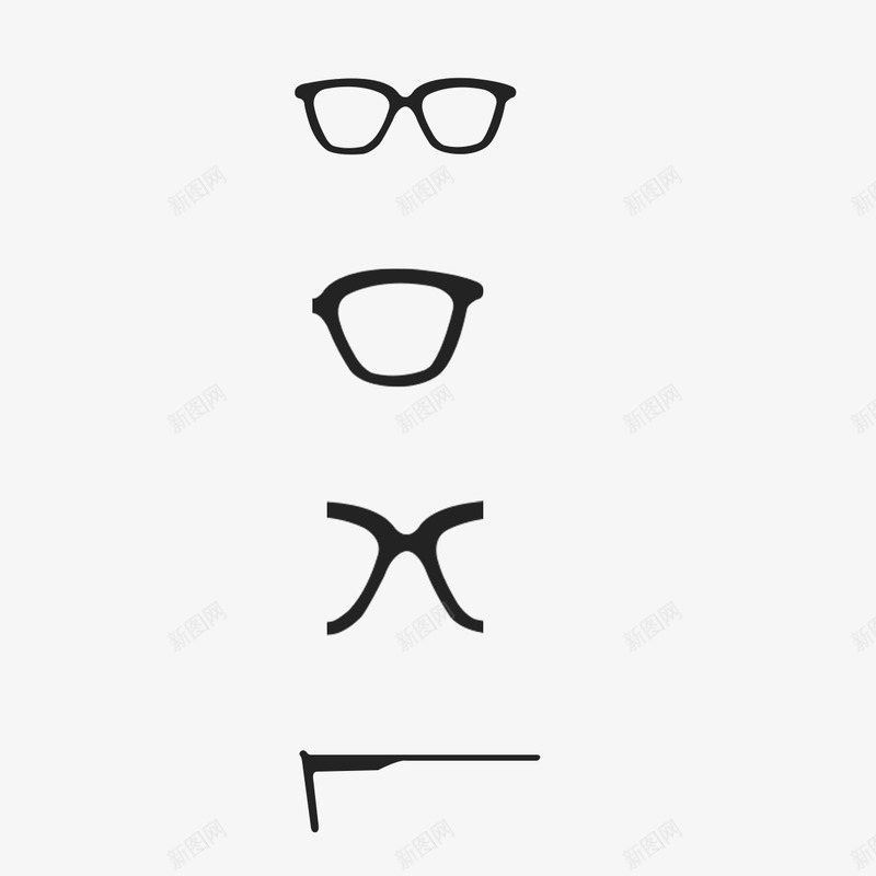 眼镜框架图标png_新图网 https://ixintu.com 图标 框条 框架 眼镜