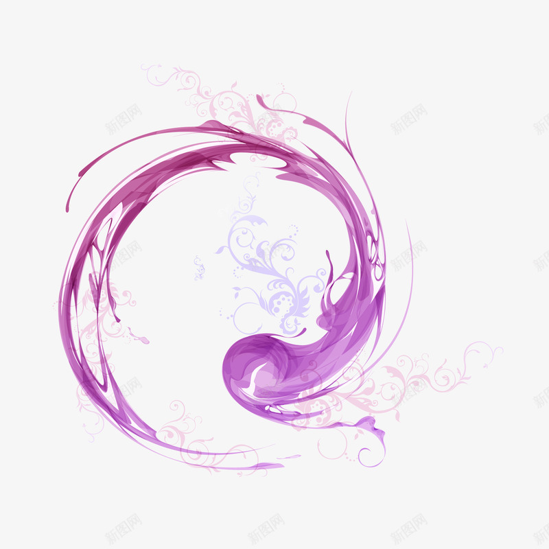 梦幻水漩涡png免抠素材_新图网 https://ixintu.com 动感 彩色 梦幻 水 水流漩涡 漂亮 漩涡 紫色 自然