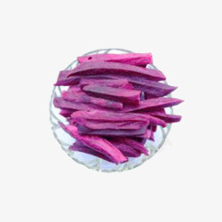 天然紫薯条素材