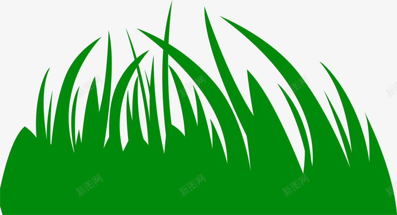 手绘绿色草丛插图png免抠素材_新图网 https://ixintu.com 插图 绿色 草丛