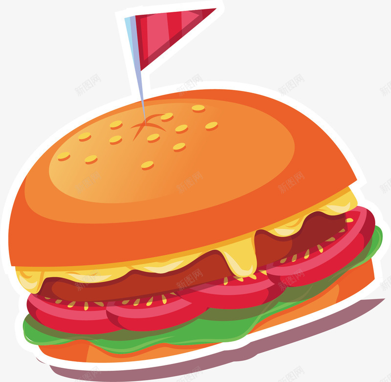 美味的汉堡包矢量图ai免抠素材_新图网 https://ixintu.com 创意 卡通手绘 商务 汉堡包 科技 简约 美食 装饰 矢量图
