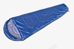 睡袋是蓝色的素材