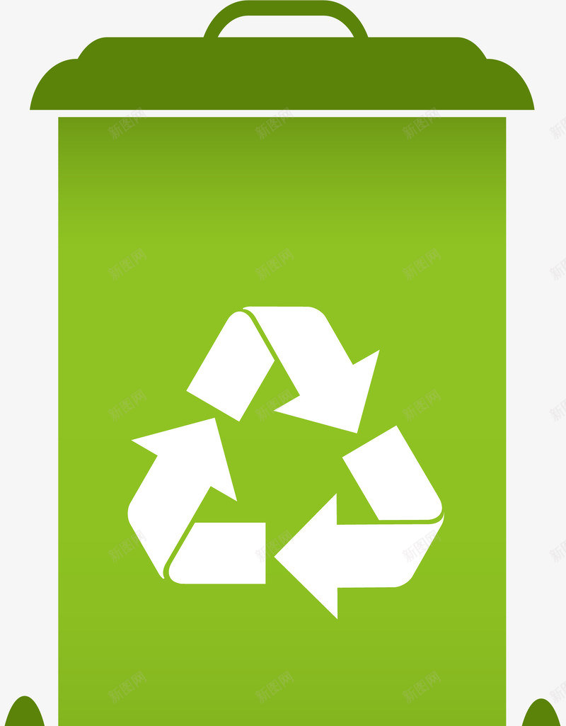 垃圾桶元素png免抠素材_新图网 https://ixintu.com 垃圾桶 生态圈 绿色 自然