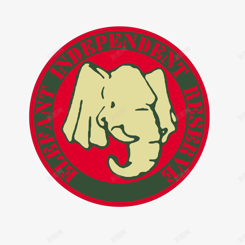 红色大象头logo标志图标png_新图网 https://ixintu.com 动物 卡通手绘 大象 大象头 红色