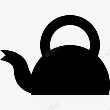 圆形的茶壶图标图标