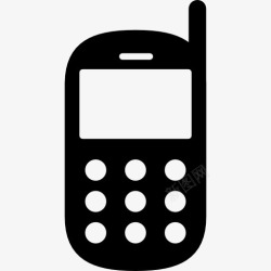 矢量老式手机旧手机天线图标高清图片