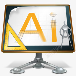 黑板png免抠素材_新图网 https://ixintu.com Ai 三角尺 圆规 学习用品 画板 黑板