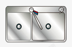 彩平图户型图厨房洗菜盆素材