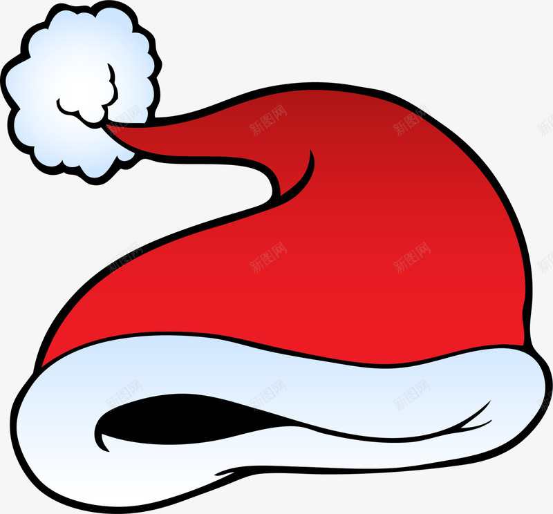 圣诞节红色圣诞帽png免抠素材_新图网 https://ixintu.com 冬季帽子 卡通圣诞帽 圣诞节帽子 白色毛球 童趣 红色圣诞帽