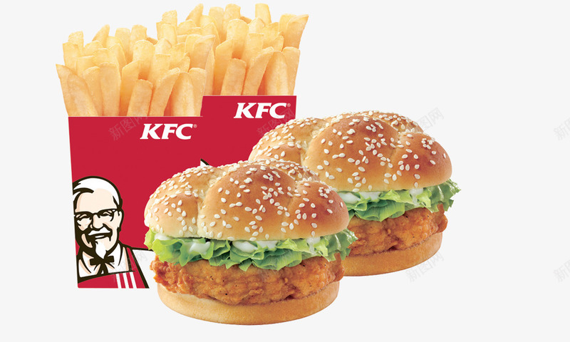 汉堡薯条png免抠素材_新图网 https://ixintu.com kfc 汉堡 薯条