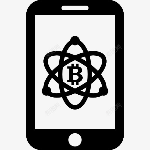 比特币在科学符号在手机屏幕上图标png_新图网 https://ixintu.com 手机 标志 比特币 符号 符号学 钱 钱字符号