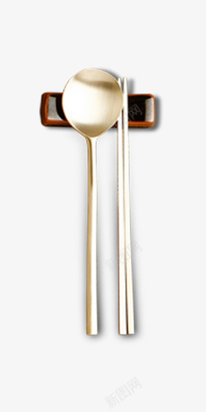 简约筷子勺子装饰图png免抠素材_新图网 https://ixintu.com 勺子 筷子 简约 美食