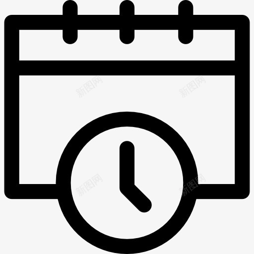 时钟图标png_新图网 https://ixintu.com 定时器 工具和器具 日历 时钟 时间 议程