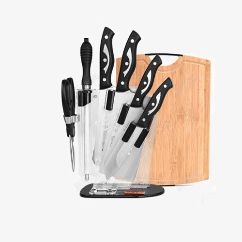 刀具厨房实用套png免抠素材_新图网 https://ixintu.com 七件套装 产品实物 菜刀 菜刀套装