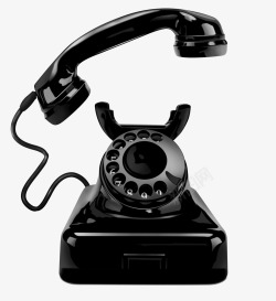 黑色通讯工具电话机高清图片