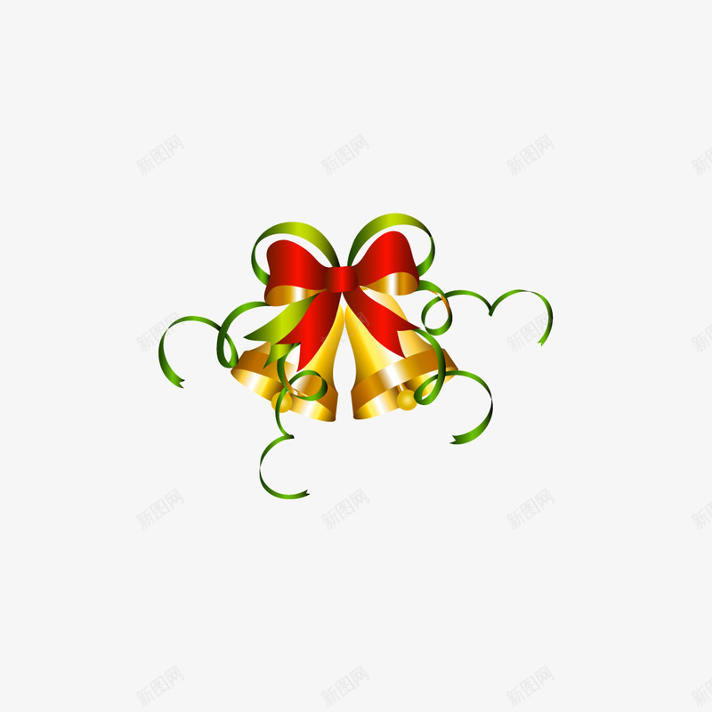 圣诞圣诞树金色铃铛png免抠素材_新图网 https://ixintu.com 圣诞圣诞树 金色 铃铛