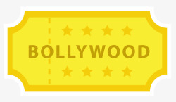 宝莱坞黄色宝莱坞名牌矢量图高清图片