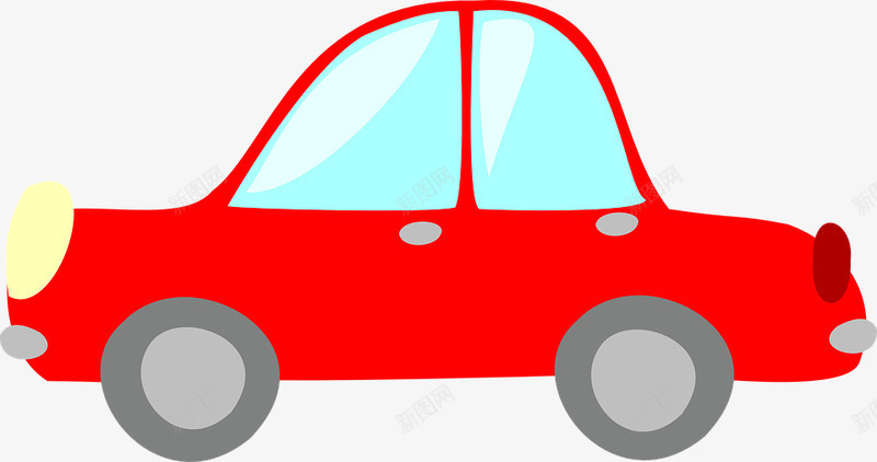 车小车红色png免抠素材_新图网 https://ixintu.com 小车 红色 车