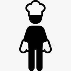 人做饭厨房的厨师图标高清图片