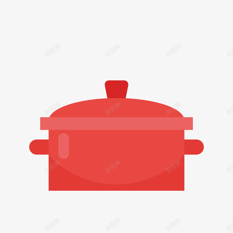 红色的锅png免抠素材_新图网 https://ixintu.com 厨房用具 水彩 煮粥 煮饭 红色的 锅盖 食物