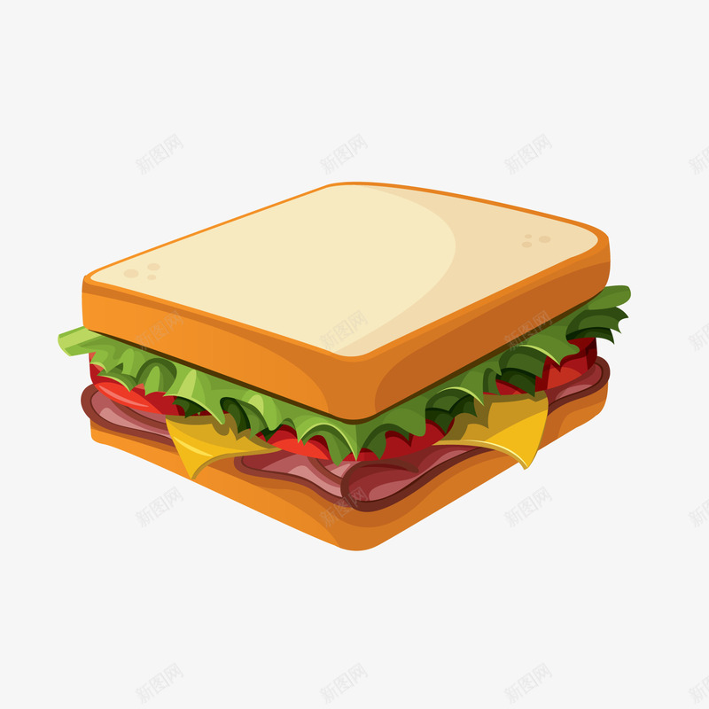 美味卡通面包png免抠素材_新图网 https://ixintu.com 卡通面包 卡通食物 方包 汉堡包 美味面包 背景装饰