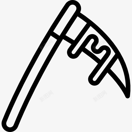 镰刀图标png_新图网 https://ixintu.com 万圣节 农业 农业和园艺 农场 器皿 园艺工具 花园 设备 镰刀