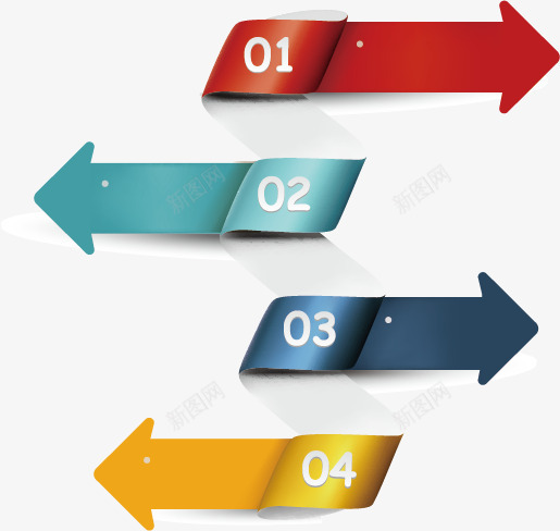 PPT箭头目录数据图png免抠素材_新图网 https://ixintu.com PPT设计 数据图 箭头目录