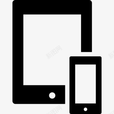 平板电脑和智能手机图标图标
