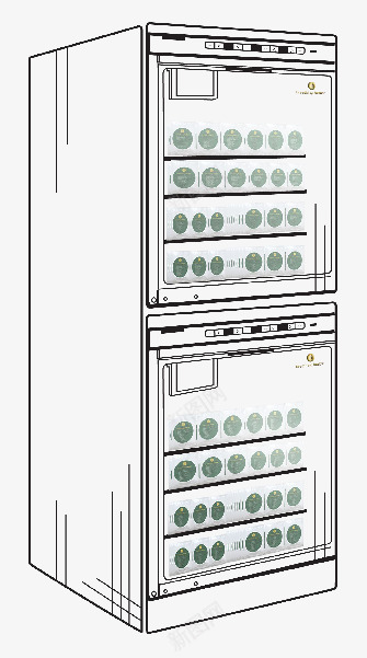 手绘冰箱png免抠素材_新图网 https://ixintu.com 冰箱 冰箱素材 家电 电冰箱 电器