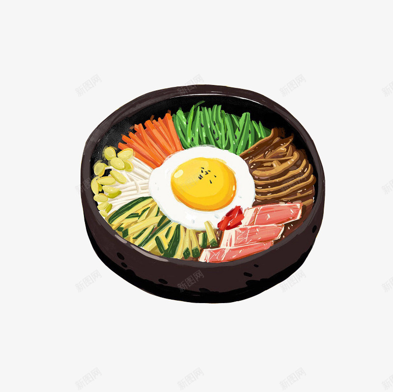 韩国料理png免抠素材_新图网 https://ixintu.com 拌饭 韩国料理 食物