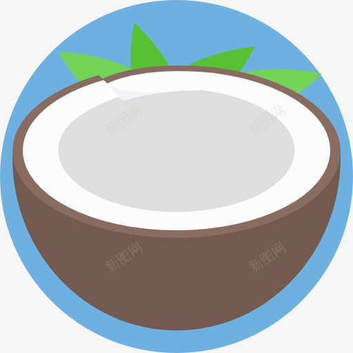 椰子图标png_新图网 https://ixintu.com 天然 椰子 水果 食品 食品和餐厅 饮料
