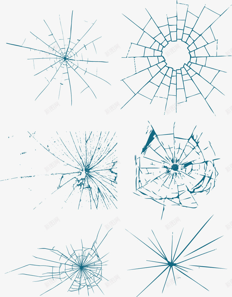 震裂的裂痕png免抠素材_新图网 https://ixintu.com 破裂 碎裂 裂痕 震裂