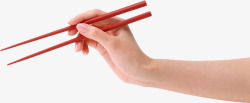 手拿筷子素材