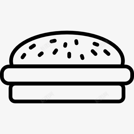 简单的汉堡图标png_新图网 https://ixintu.com 垃圾 垃圾食品 快餐 汉堡 猪肉 肉类 食品