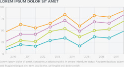 PPT元素折线趋势图手绘素材