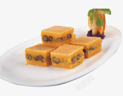 特色果仁糕金沙瓜红豆馅糕产品高清图片