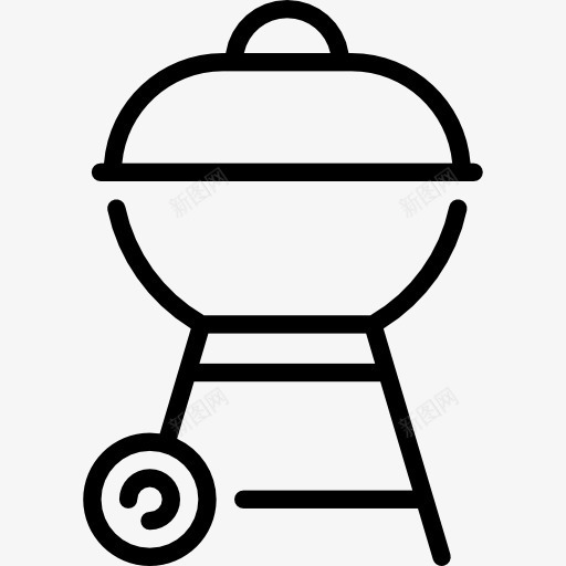 木炭烧烤图标png_新图网 https://ixintu.com 厨房 工具 烧烤 烹饪 车轮