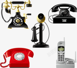 不同种类不同种类电话矢量图高清图片