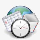 Kontact日历时钟地球电子邮件互联图标图标