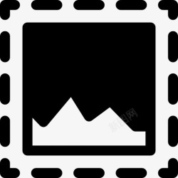 景观框架山水画装裱图标高清图片