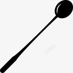长勺薄长勺厨房配件图标高清图片